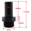 AERZETIX - C63625 Set of 2 Male Hose Connection Straight