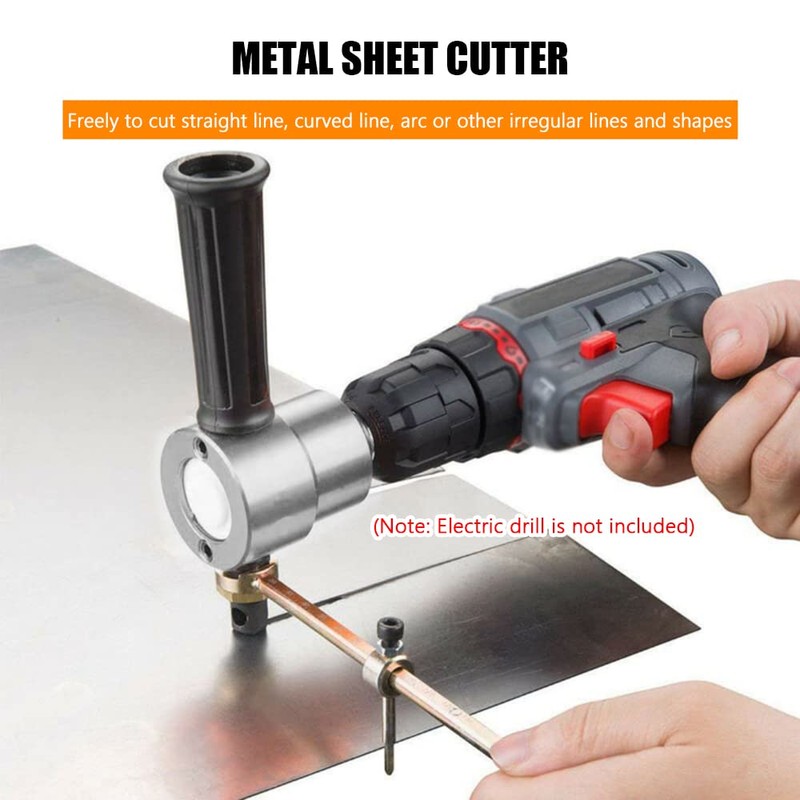 Double Head Metal Sheet Nibbler Electric Drill Attachment Metal Cutter