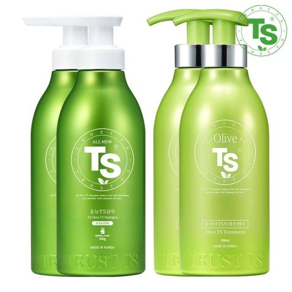 All New TS Shampoo 500g x 2 + Olive TS