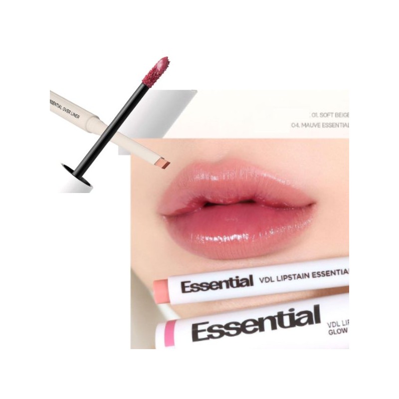 VDL Lipstain Essential Glow Tint 3.6g, Color:01 Plain Peach