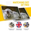 Rectangle Stickers (Set of 2) 10cm - Koala Bear Close