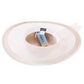 Lawliet Women Solid Color Sinamay Wide Brim Sun Hat Dress Flower Bow A435 (Light Gold)