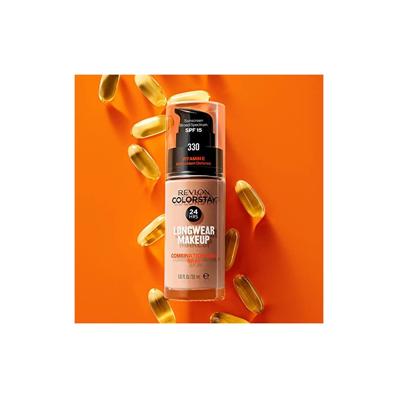 Revlon Base de Maquillaje ColorStay Make Up Cutis Mixto/Graso, Natural