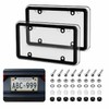2Pcs Clear License Plate Protector Covers, Clear License Plate Covers