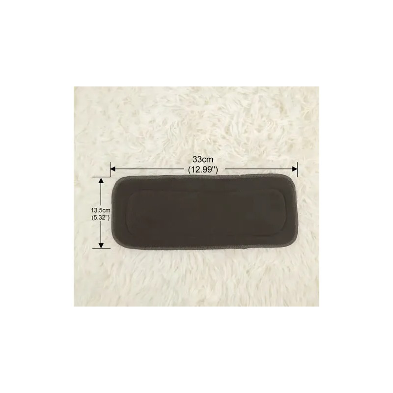 10 Absorbentes Insertos De Bambú Charcoal 4 Capas Nocturno