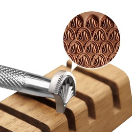 Leather Craft Stamping Tool,Shell Radial Pattern Leather Craft Stamping Tool with 304 Stainless Steel #BK113