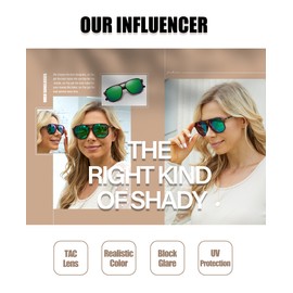 DUCO Retro Vintage Square Polarized Aviator Sunglasses Womens Mens Double Bridge Sun Glasses DC3001