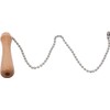 Light Wood Beaded Pull Chain Extension with Connector Wooden Pillars