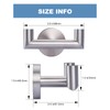 ALEASHA Shower Towel Hook Brushed Nickel, Stainless Steel Towel Hanger,
