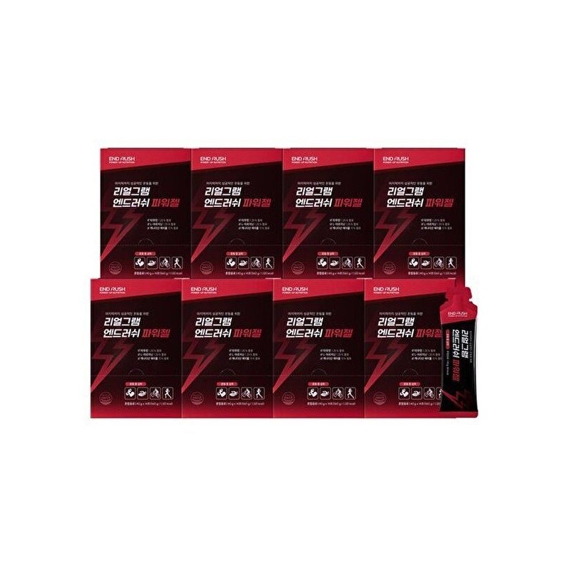 Realgram [리얼그램][리얼그램] 40g x 14포 (560g) 엔드러쉬 파워젤 8박스