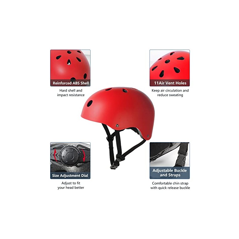 Tourdarson Skateboard Helmet Impact Resistance Ventilation for Youth & Adults
