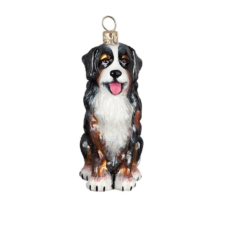 Joy To The World Bernese Mountain Sitting Dog Polish Blown