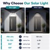 KAJICOO 416 LED Outdoor Solar Lights Waterproof with 300° Angle