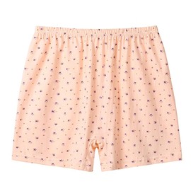 ZHZXIAN 100% Cotton Middle-Aged and Elderly Women's Boxer Briefs Grandma Seniors Shorts Plus Size High Waist Underpants Comfortable and Soft Loose Panties (Colour of Skin,3X-Large)