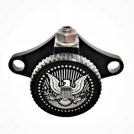 LE POTATO 2.0©®: Manual Idle Adjustment Screw for HD Motrocycles with Fuel Injection/Adjustment Wheel with Round Notch Engraved with the Eagle of Liberty "FULL DARK".