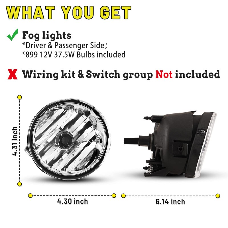 Lámpara de luces antiniebla compatible con Nissan Titan 2004-2015 para