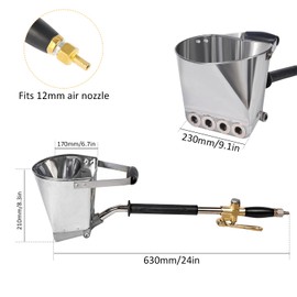 Stucco Sprayer Mortar Spray Gun Concrete Stucco Plaster Sprayer with Ceilings Hopper for Wall Painting
