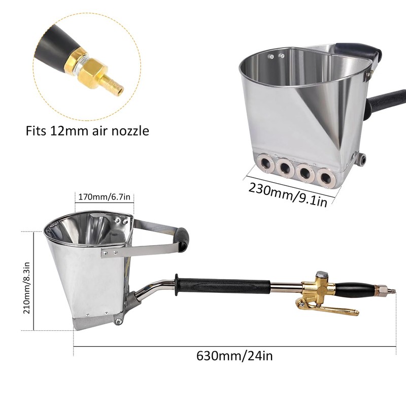 Stucco Sprayer Mortar Spray Gun Concrete Stucco Plaster Sprayer with