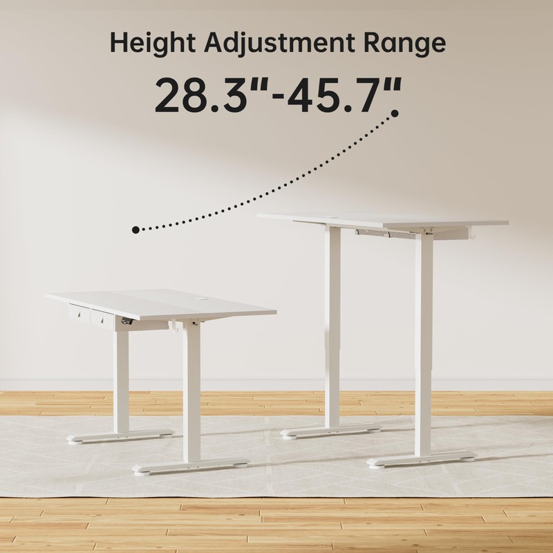 Agilestic Standing Desk with 2 Drawers, Adjustable Height Electric Desk
