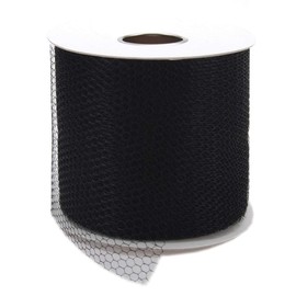 Falk Net Mesh 3inX40yd Spool-Black Fabric