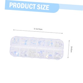 IWOWHERO Nail Art Glitter DIY Sequin Glitter Sequins for Nails Rhinestones Charm Decorations