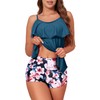 Trajes de baño tankini para mujer con pantalones cortos para