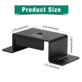 YVHFWOY 10Pcs Trailer Stake Pocket Bracket for 2'' x 4'' Lumber,Utility Trailer Pocket for Trailers & Trucks, Black Frosted Anti-Slip Process, Included mounting Bolts and Nuts