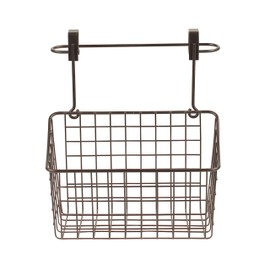 Spectrum Diversified 48524 Grid Over The Cabinet Towel Bar & Medium Basket, Bronze