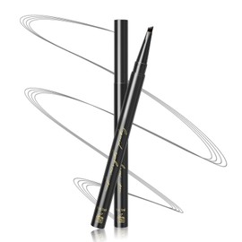 Eyebrow Pencil Microblade Eyebrow Pen - Liquid Brow Pencil with 4 Micro-Fork Tip, Eyebrow Pen Waterproof Eyebrow Long-Lasting, Smudge-Proof Eyebrow Makeup Stays on All Day (Gray)