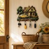 Wooden Key Holder for Entryway – Guardian Angel Wall Décor