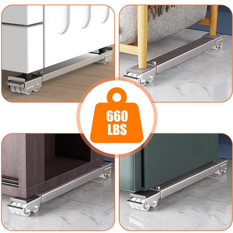 Appliance Rollers With 360° Swive Wheels, Anti Slip Heavy Duty