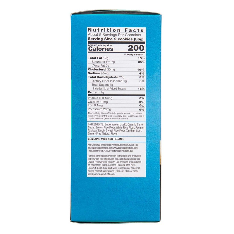 Pamelas Products Cookies Shortbread Pecan , 7.25 oz ( pack