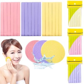 114 Piezas Esponjas Faciales, Esponjas Faciales Limpieza, Ideal Para La Limpieza Facial, La Eliminación De Maquillaje y Los Masajes De Spa, Fácil De A