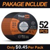 Truswe Cut Off Wheels 52 Pack,4 1/2 Inch,0.45 USD/Pack,Metal and