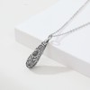 Sunflower Urn Necklace Cylinder Teardrop Shape Urn for Ashes 925