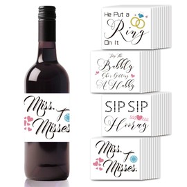 SUPERDANT 40 Stück Weinaufkleber für Flaschen Weinflaschenetiketten Strichzeichnungen Hochzeitstext Mini Weinflaschen Aufkleber Flaschenetiketten Aufkleber Für Hochzeitsfeiergeschenke