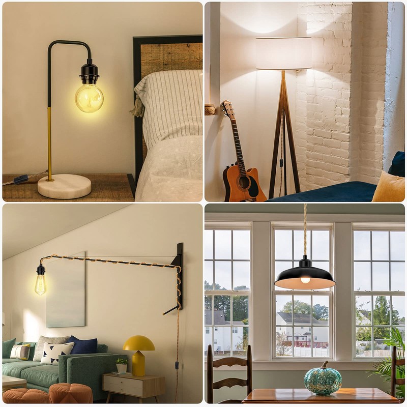 LYOOWNG Plug in Pendant Light Cord, Farmhouse Hanging Lights with