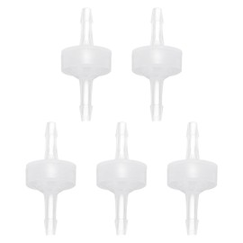 QUARKZMAN 5pz Valvole di Non Ritorno, 1/8" (3mm) Dia Connettore a Tubo in Raggi a Senso Soltante in Pp Plastica per Gas Liquido Aria Acqua Serbatoio Pompa