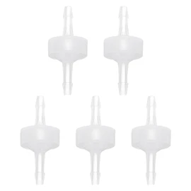 QUARKZMAN 5pz Valvole di Non Ritorno, 1/8" (3mm) Dia Connettore a Tubo in Raggi a Senso Soltante in Pp Plastica per Gas Liquido Aria Acqua Serbatoio Pompa