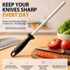 10-in Ceramic Honing Rod, 1200 Grit Knife Sharpener Rod for