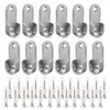 Alamic Oval Closet Rod End Supports with Mounting Screws for