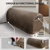 Leather Look Couch Arm Covers Set of 2 Armrest Covers