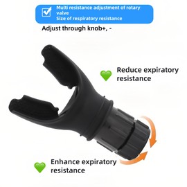 Portable Lung Capacity & Ab Trainer - Adjustable Resistance Breathing Exerciser for Core Strength, Swimming, Martial Arts | Medical-Grade Silicone, Compact Design with Flow Control Valve