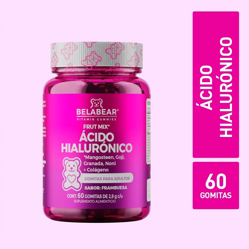 Belabear Ácido Hialurónico 60gomitas Frambuesa Solanum Frambuesa