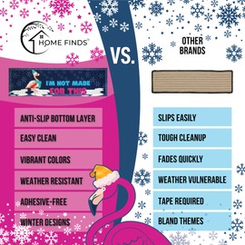 Home Finds 35 X 10 Flamingo Non Slip Stair Treads - Rubber Stair Treads - Outdoor Stair Treads - Outdoor Step Mats - Outdoor Stair Treads Non-Slip - Outdoor Stair Mats - Stair Treads Non Slip