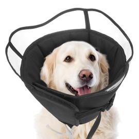 SCENEREAL Dog Cone for Dogs After Surgery, Adjustable Dog Cone Collar Alternative to Stop Licking for Wound Care, Spay, Neuter, Soft Recovery Cone for Medium Large Size Dog, E-Collar Neck Collar