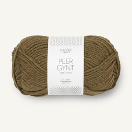 SANDNES GARN Peer Gynt – Colour: Dark Olive (9873) – 50 g/Approx. 91 m Wool