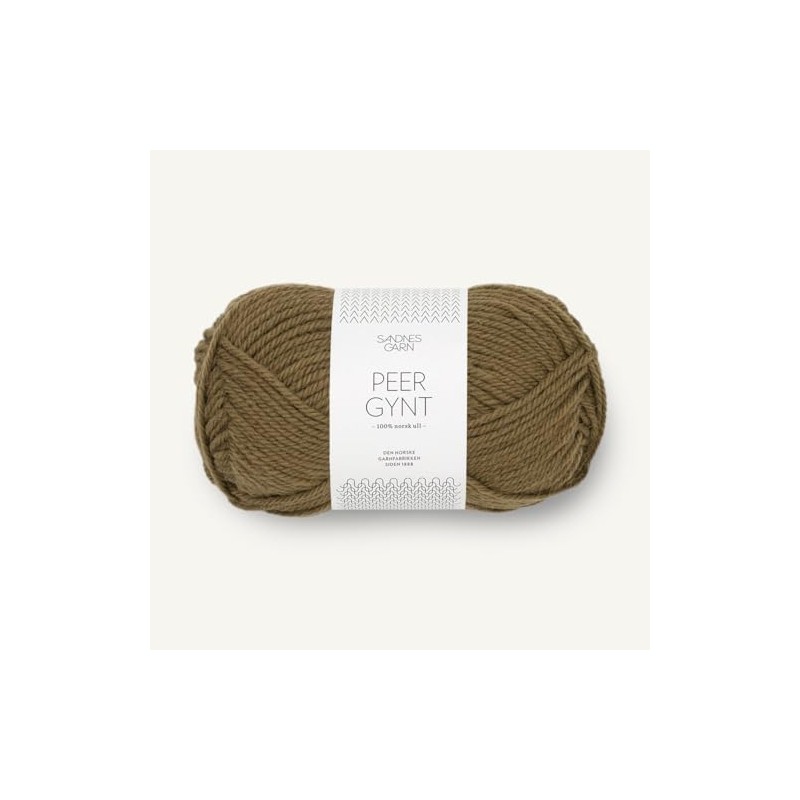 SANDNES GARN Peer Gynt – Colour: Dark Olive (9873) –