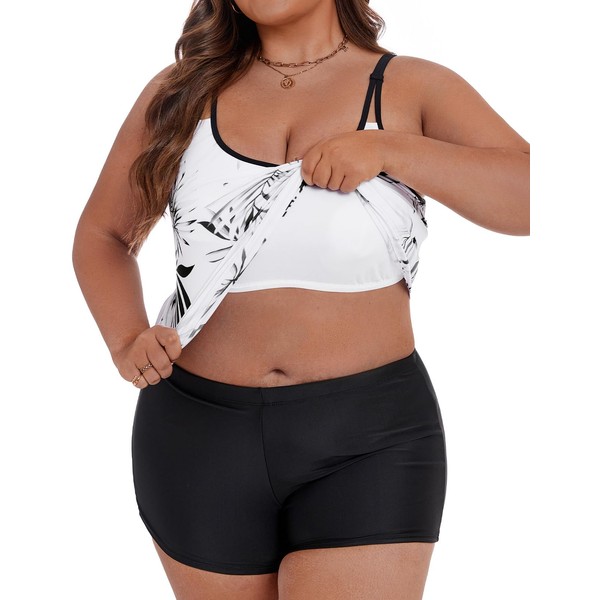 Bathing Suit for Women Plus Size,Women's Tankini Swimsuits Built in