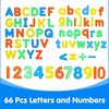 Oscarios 66 Pcs Translucent Letters and Numbers Set with Colorful